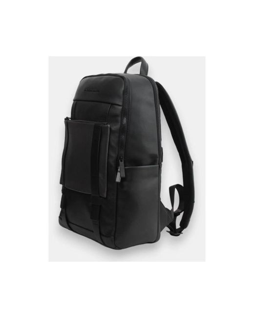 Piquadro Black Schwarzer rucksack mit rfid-schutz