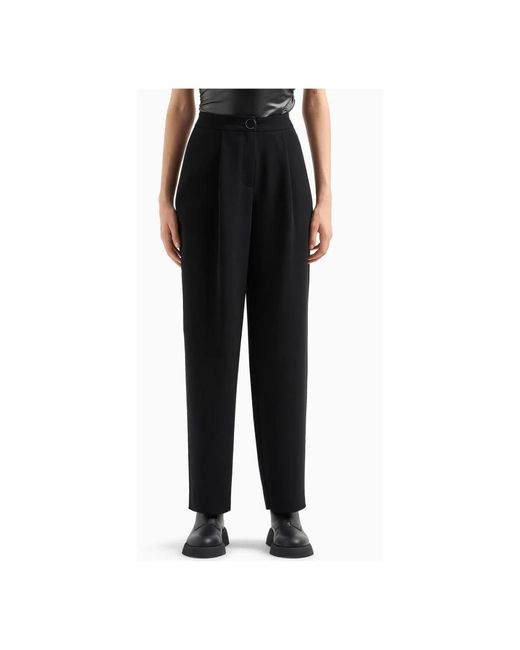 ARMANI EXCHANGE Black Wide Trousers
