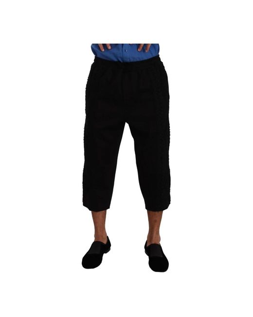 Trousers > cropped trousers Dolce & Gabbana pour homme en coloris Black