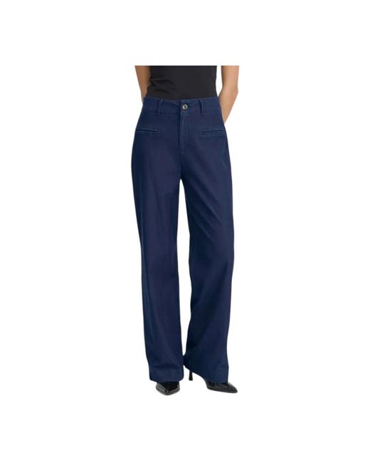 Ichi Blue Wide Trousers