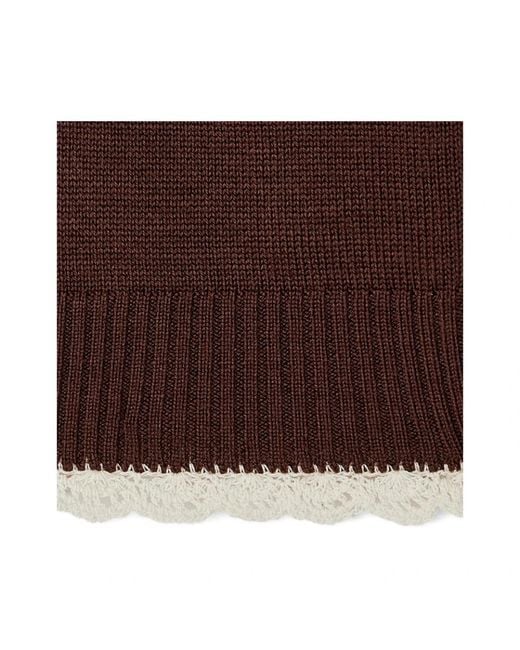 Ganni Brown Round-Neck Knitwear