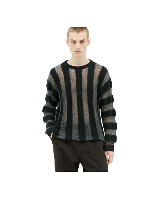 Brain Dead Black Round-Neck Knitwear for men