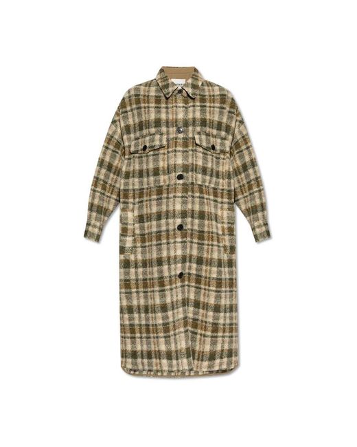 Single-Breasted Coats Isabel Marant en coloris Green