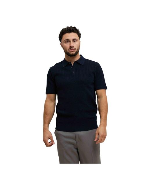 Pure Path Klassisches Gestricktes Polo in Black für Herren