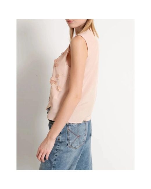 Kaos Blue Sleeveless Tops