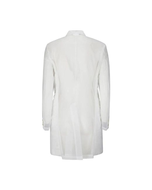 Comme des Garçons Jassen ,Wit ,Witte Jas Met Knopen En Zakken in het White