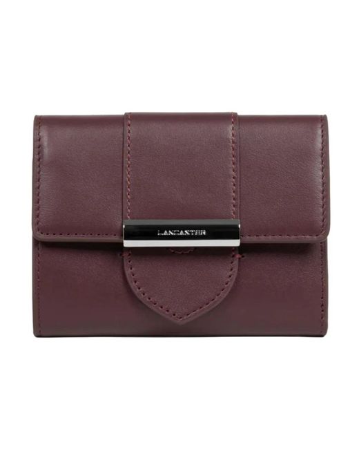 Lancaster Accessoires ,Rood ,Leer Portefeuille À Rabat Paris Ily in het Purple