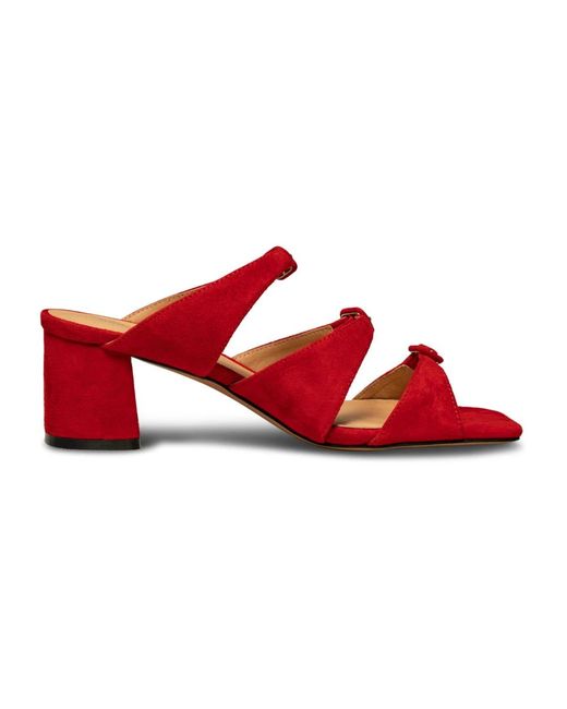 Shoe The Bear Red Heeled Mules