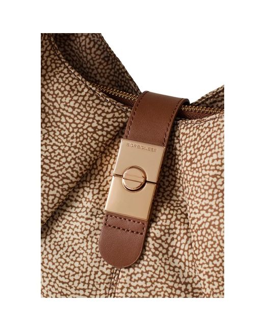 Borbonese Brown Cortina medium shopper