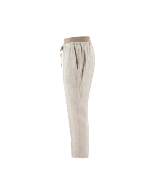 Le Tricot Perugia Gray Slim-Fit Trousers