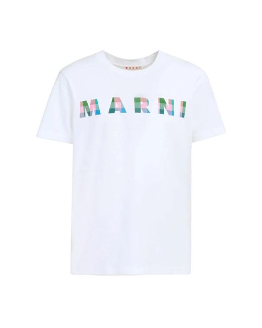 Marni Grafik logo t-shirt weiß in White für Herren