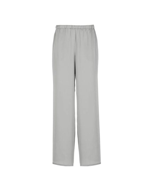 Pantaloni grigi in raso con vita elastica di Antonelli in Gray