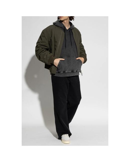 DIESEL Gray Hoodies for men
