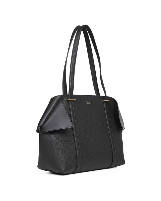 Ferragamo Black Shopping Bags