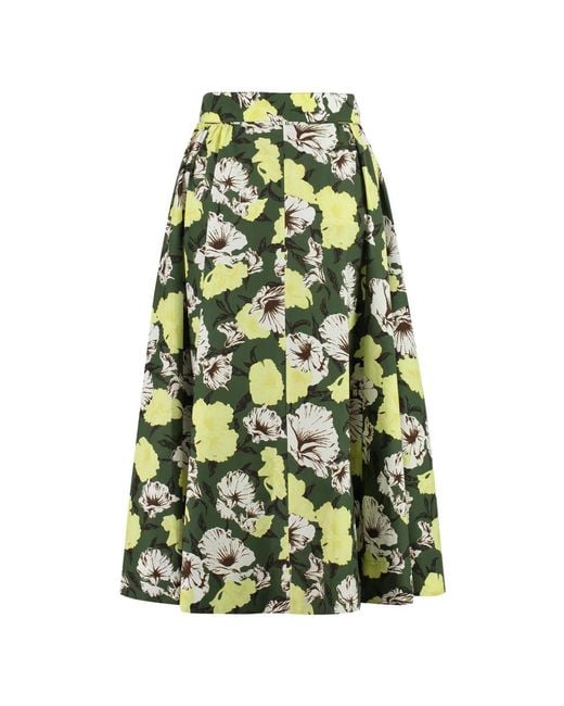 MSGM Green Midi Skirts