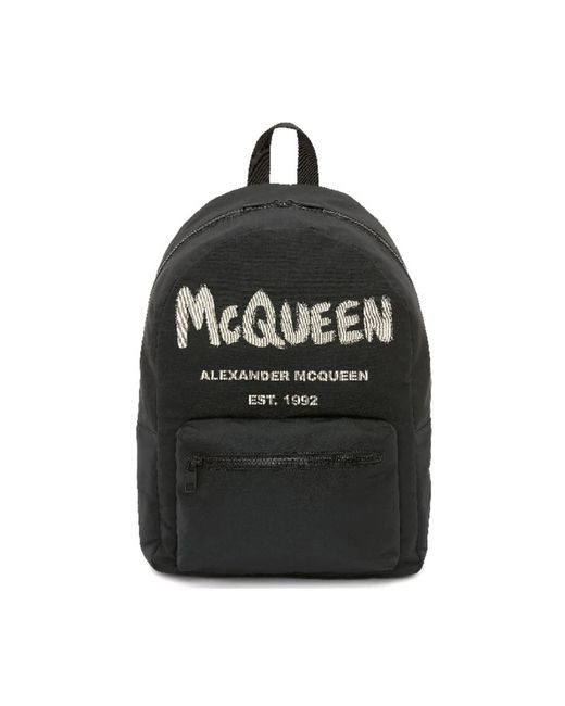 McQueen Black Backpacks for men
