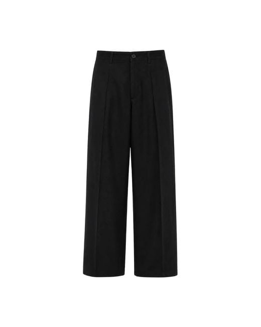 Nine:inthe:morning Black Wide Trousers for men