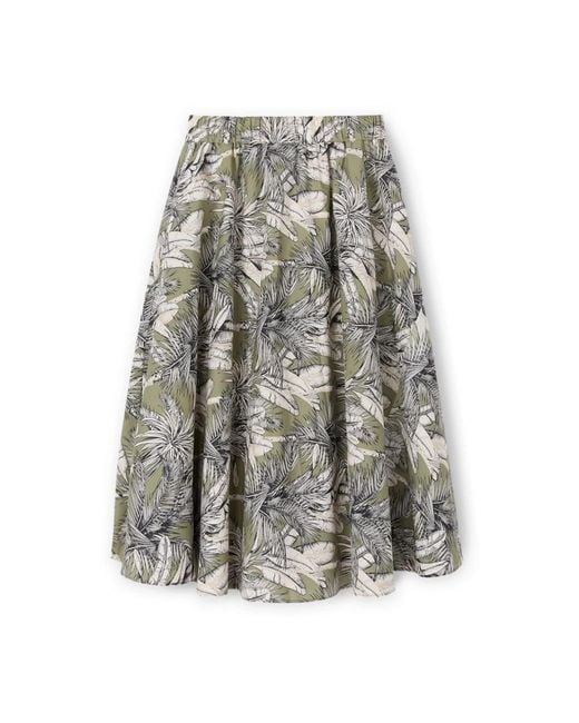 mötivi Rokken ,Veelkleurig ,Katoen Rok Met Jungleprint in het Gray