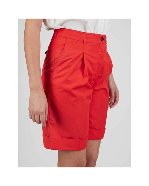 Kiton Red Casual Shorts