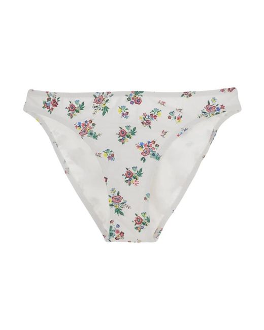 Tory Burch Badmode ,Veelkleurig ,Nylon Bikini Broekje Met Bloemenprint in het White