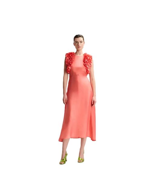 Midi Dresses Essentiel Antwerp en coloris Red