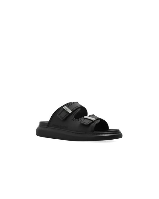 McQueen Black Sliders for men