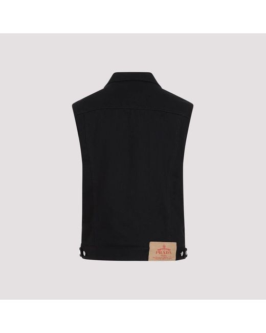 Prada Black Vests for men