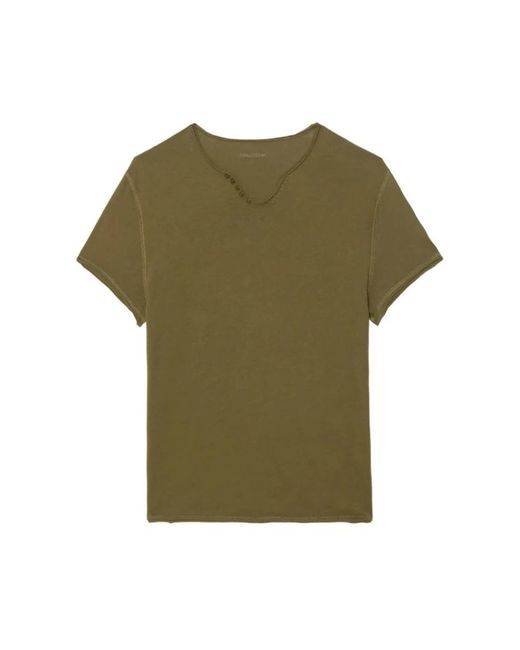 Zadig & Voltaire Men's Green T-Shirts