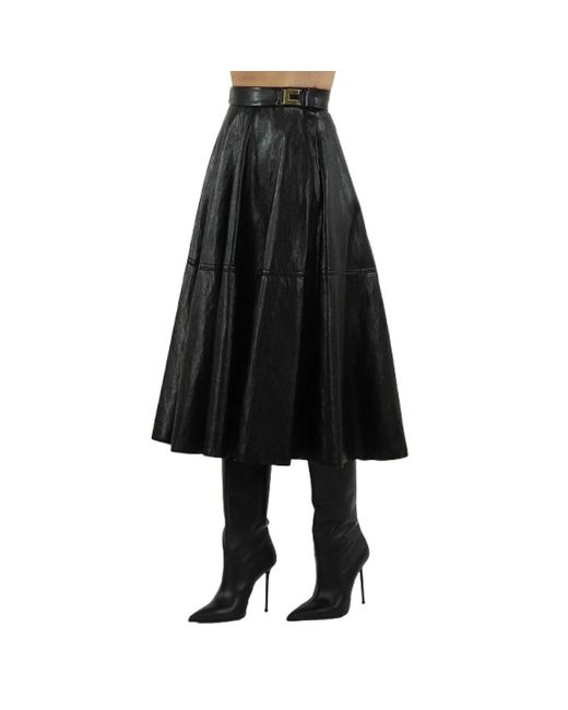 Midi Skirts Elisabetta Franchi de color Black