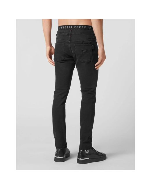 Philipp Plein Denim Broek Slim Fit Basic in het Black voor heren