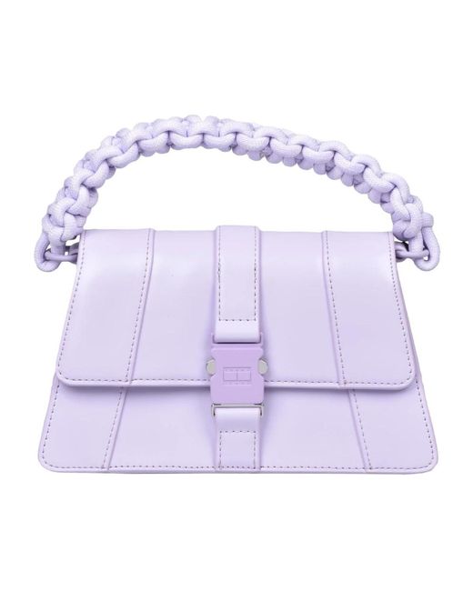 Borsa crossover elegante con chiusura a fibbia di Tommy Hilfiger in Purple
