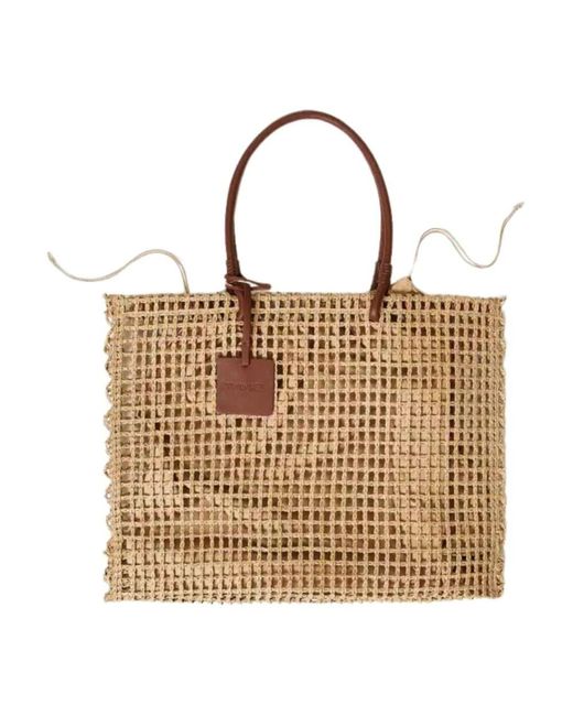 Twinset Metallic Tote Bags