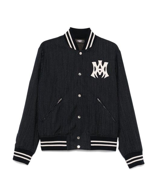 Amiri Black Bomber Jackets for men