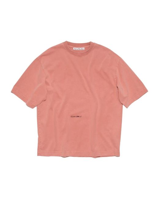 Tee shirt oversize rosa - unisex di Acne in Pink