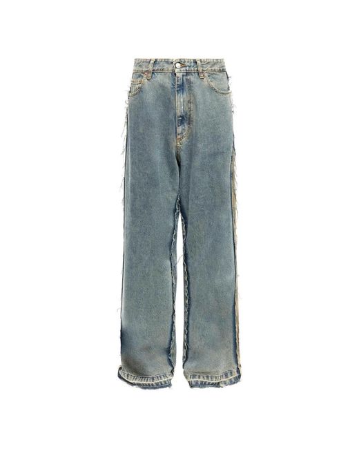 MM6 by Maison Margiela Wide Jeans in het Blue