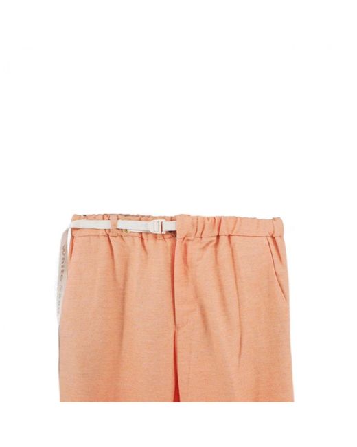 White Sand Orange Straight Trousers