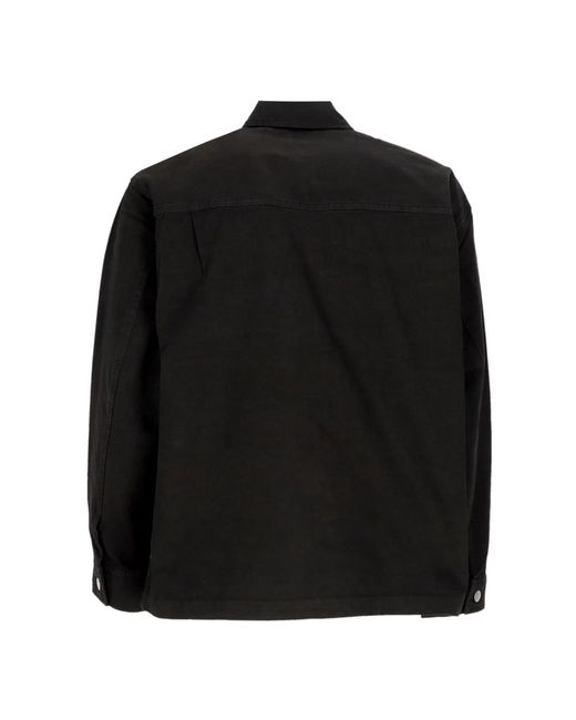 Obey Jassen ,Zwart ,Katoen Zwarte Shirtjas Met Kraag in het Black voor heren