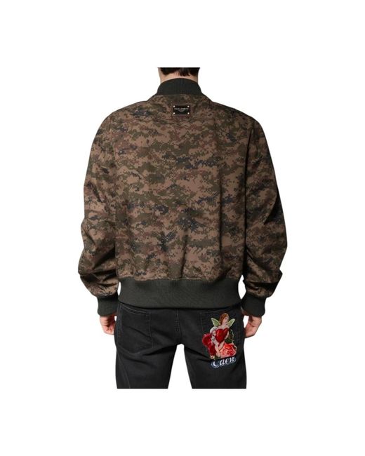 Dolce & Gabbana Brown Bomber Jackets for men