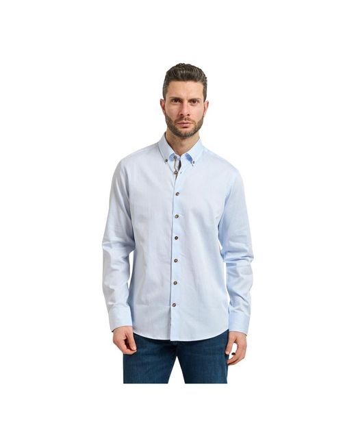 Bugatti Blue Casual Shirts for men
