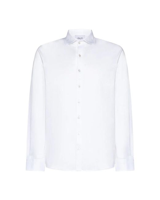 D4.0 White Casual Shirts for men
