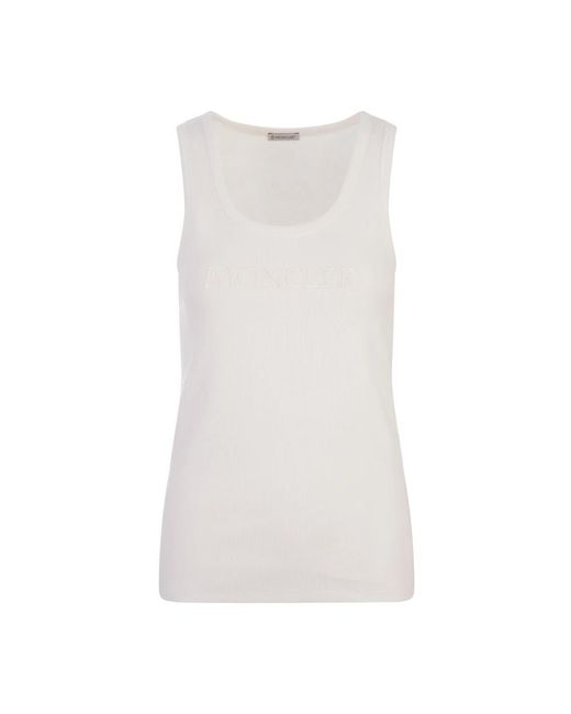 Tops > sleeveless tops Moncler en coloris White