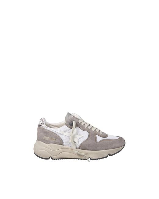 Golden Goose Deluxe Brand White Suede And Leather Sneakers