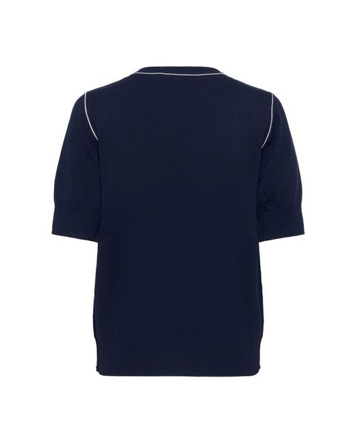 Saint Tropez Round-Neck Knitwear in het Blue