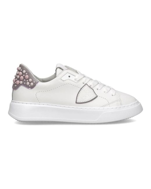Philippe Model Sneakers in het White