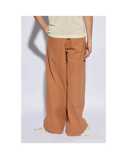 Trousers > wide trousers Nanushka pour homme en coloris Brown