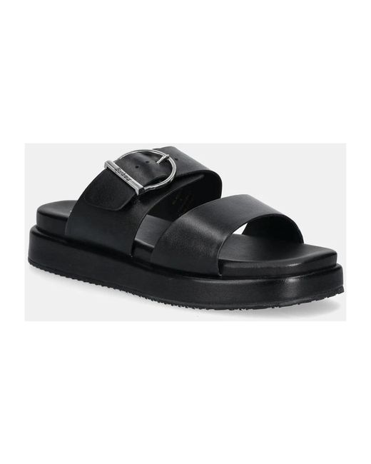 Barbour Black Adele Slides