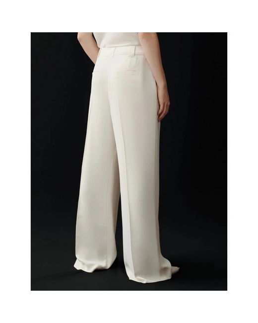 Marella Broeken ,Wit ,Polyester Elegante Pantalon Broek in het Gray