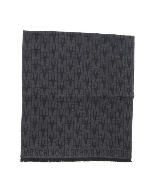 Moschino Black Winter Scarves for men