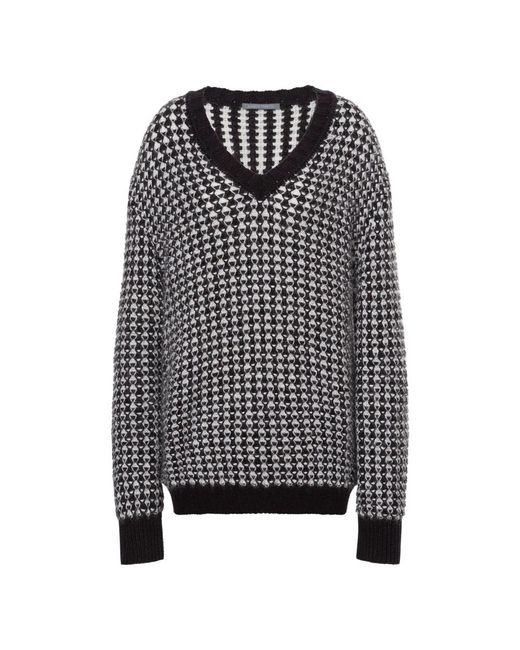 V-Neck Knitwear Alberta Ferretti en coloris Black