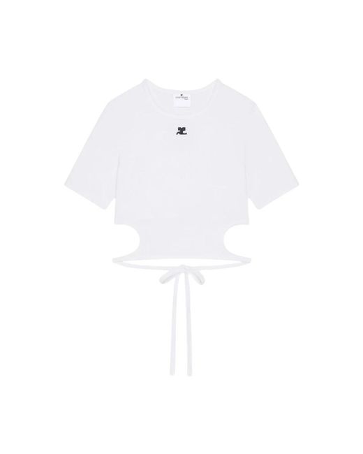 Courreges White T-Shirts